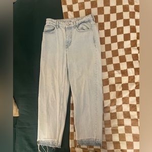 Zara light wash mom jeans